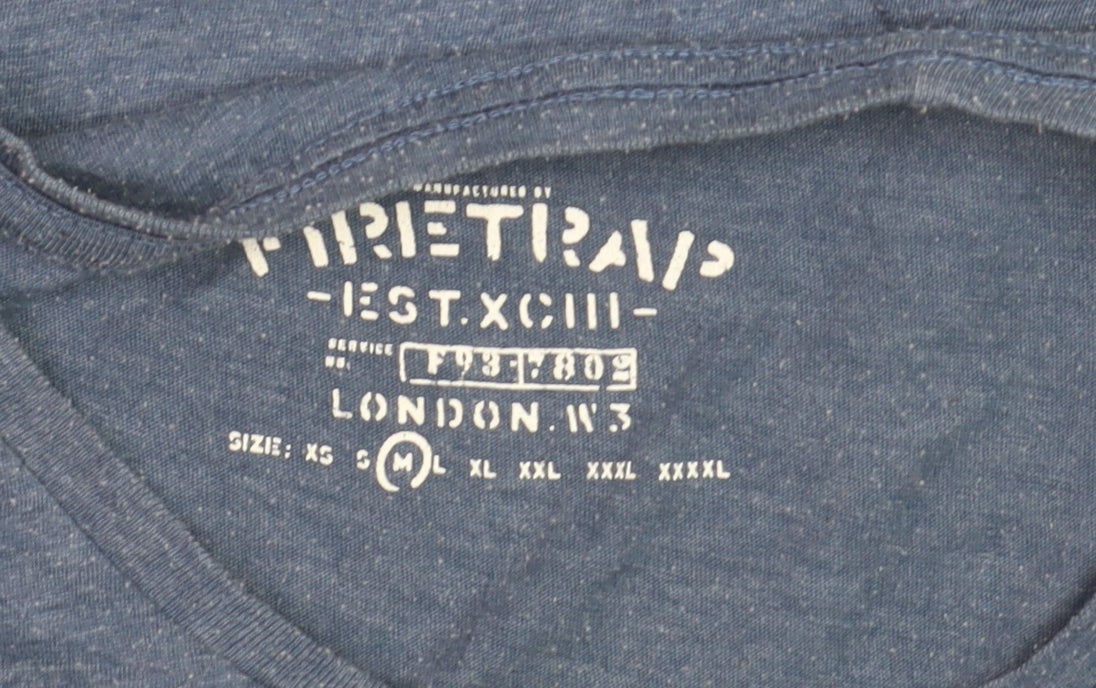 Firetrap Men's Blue Graphic Print T-Shirt Size M