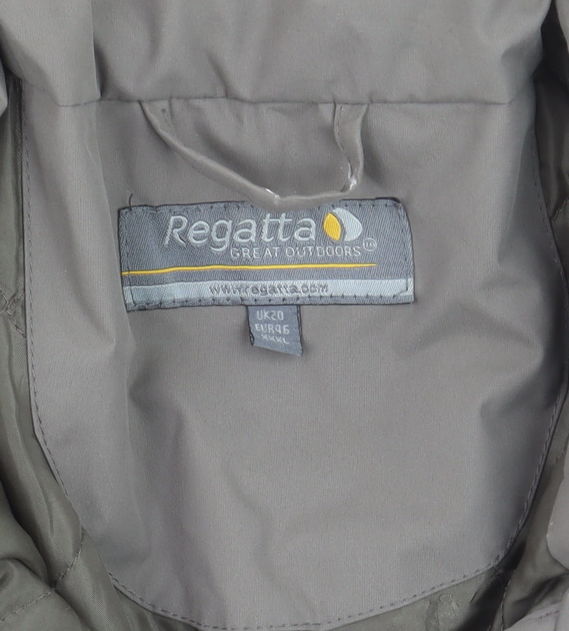 Regatta Women’s Brown Waterproof Mid-Length Rain Jacket Size 20