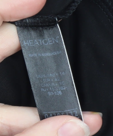 Heatgen Women's Black Roll Neck Long Sleeve Thermal Top Size 14