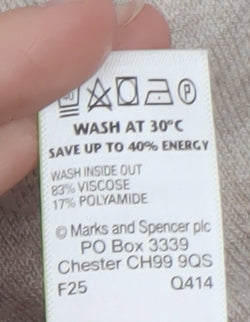 Marks and Spencer Women Beige Crew Neck Cardigan Size 12