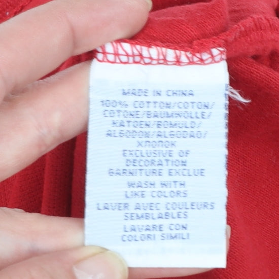 Ralph Lauren Men's Red Slim Fit Cotton Polo Shirt Size L