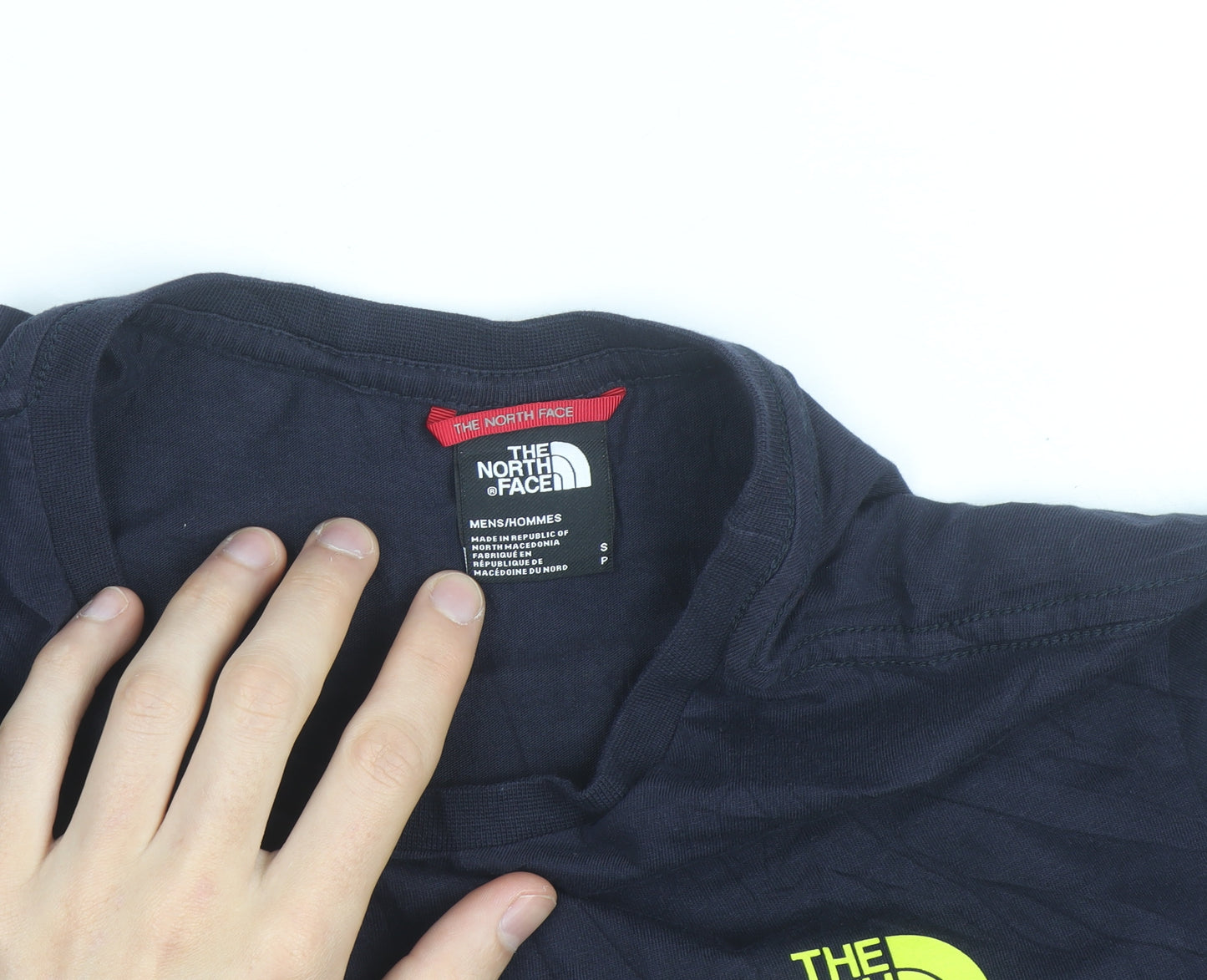 The North Face Men's Blue Small Outdoor Graphic Cotton T-Shirt