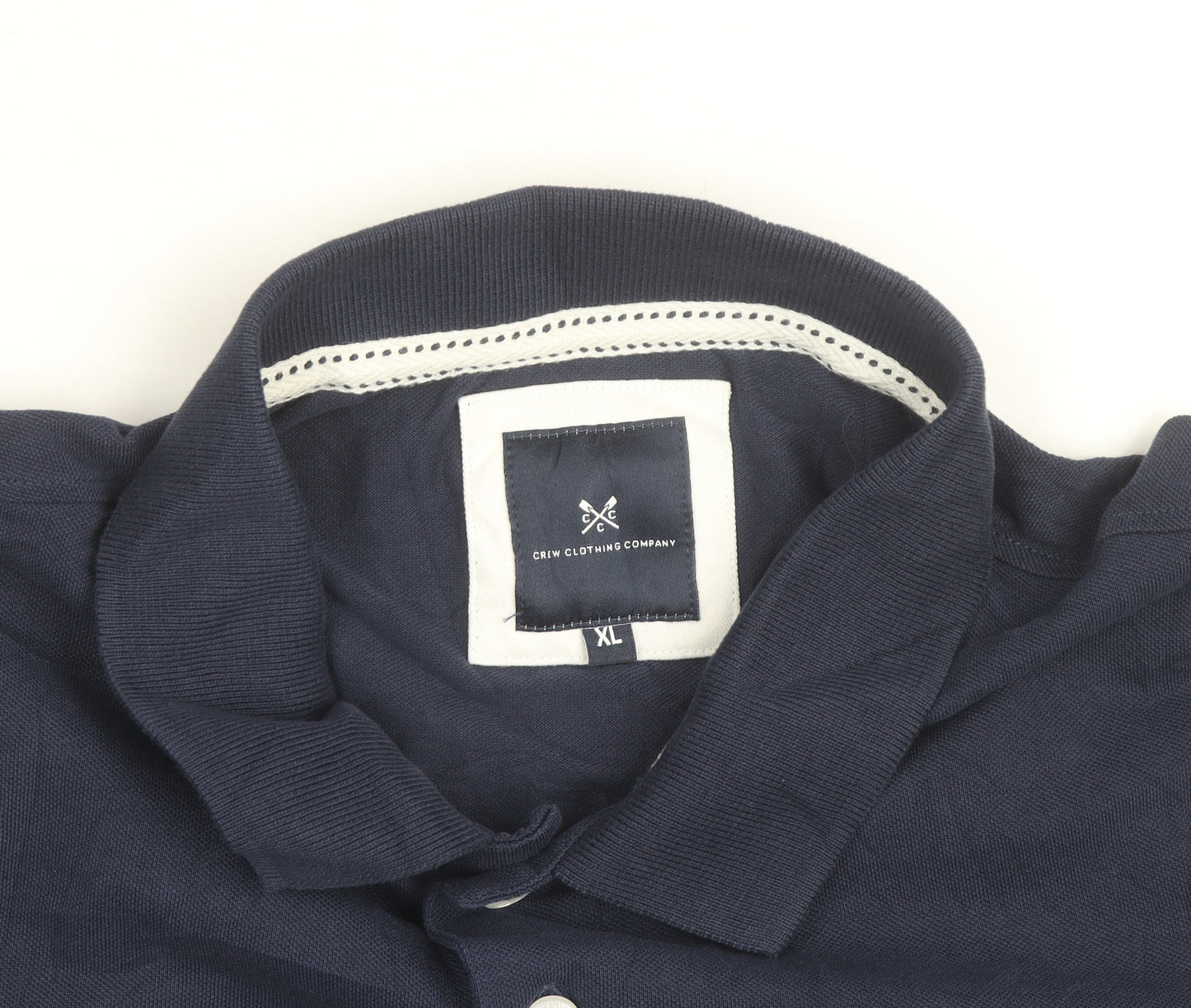 Crew Clothing Company Men's Blue XL Cotton Short Sleeve Polo Shirt