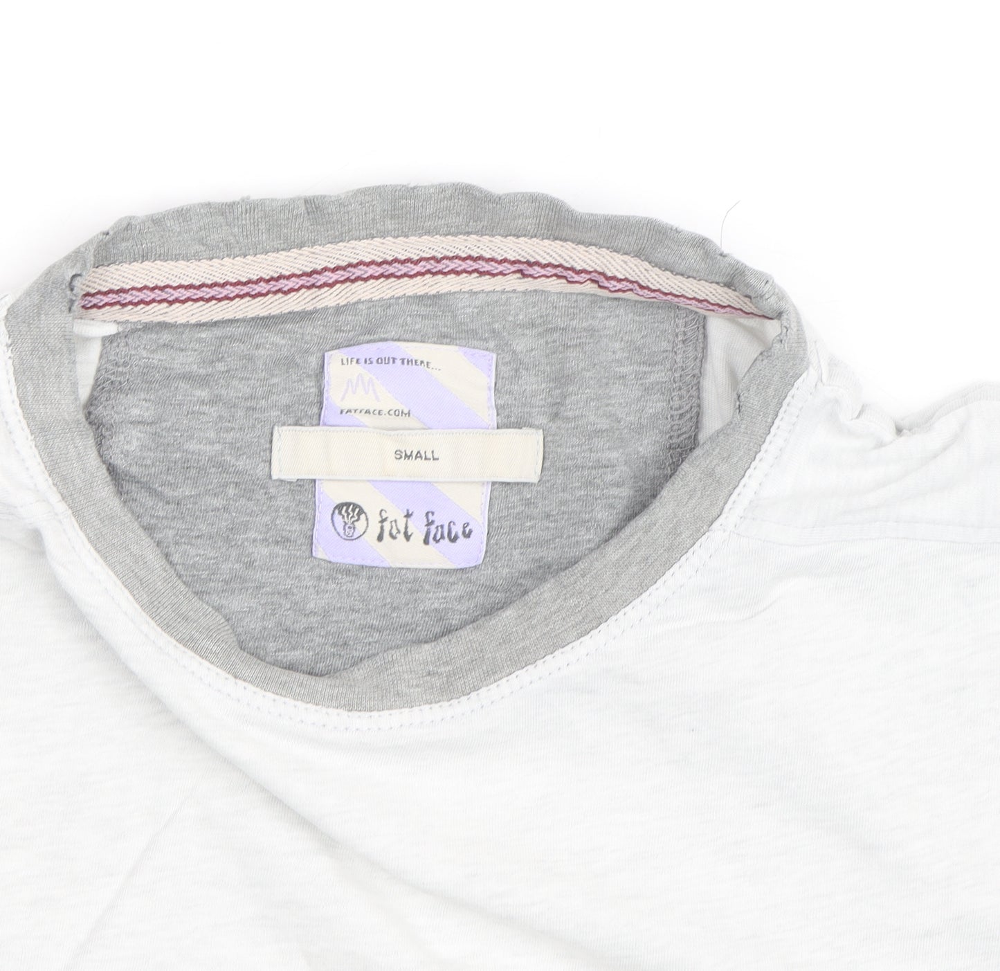 FatFace Men's White Graphic Print Cotton T-Shirt Size Small
