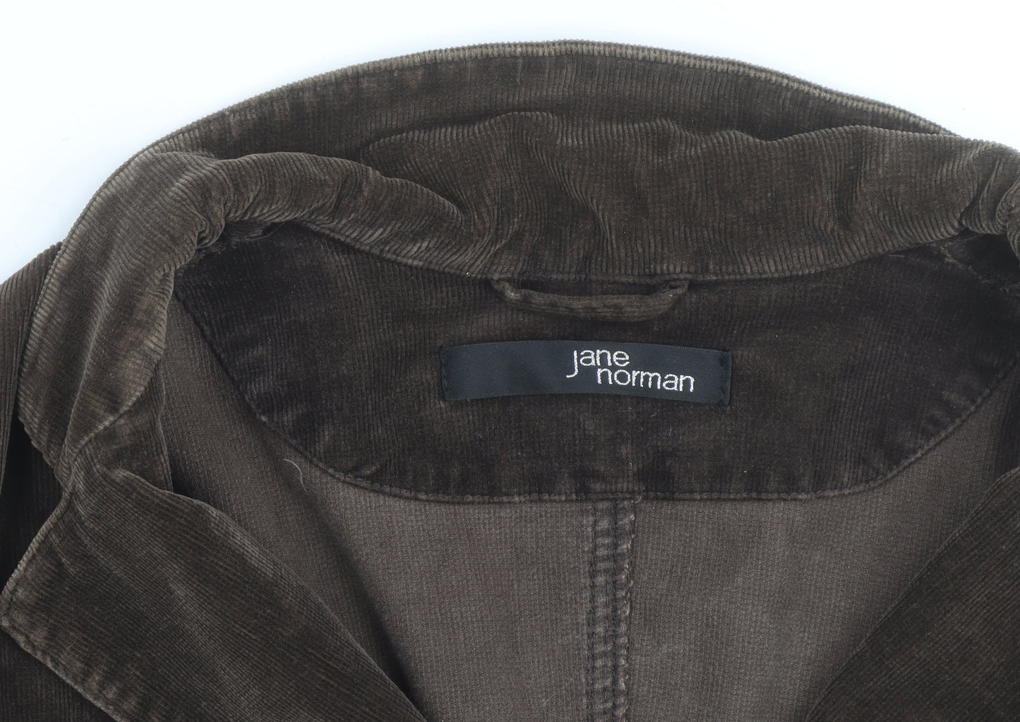 Jane Norman Women Brown Corduroy Blazer Jacket Size 12