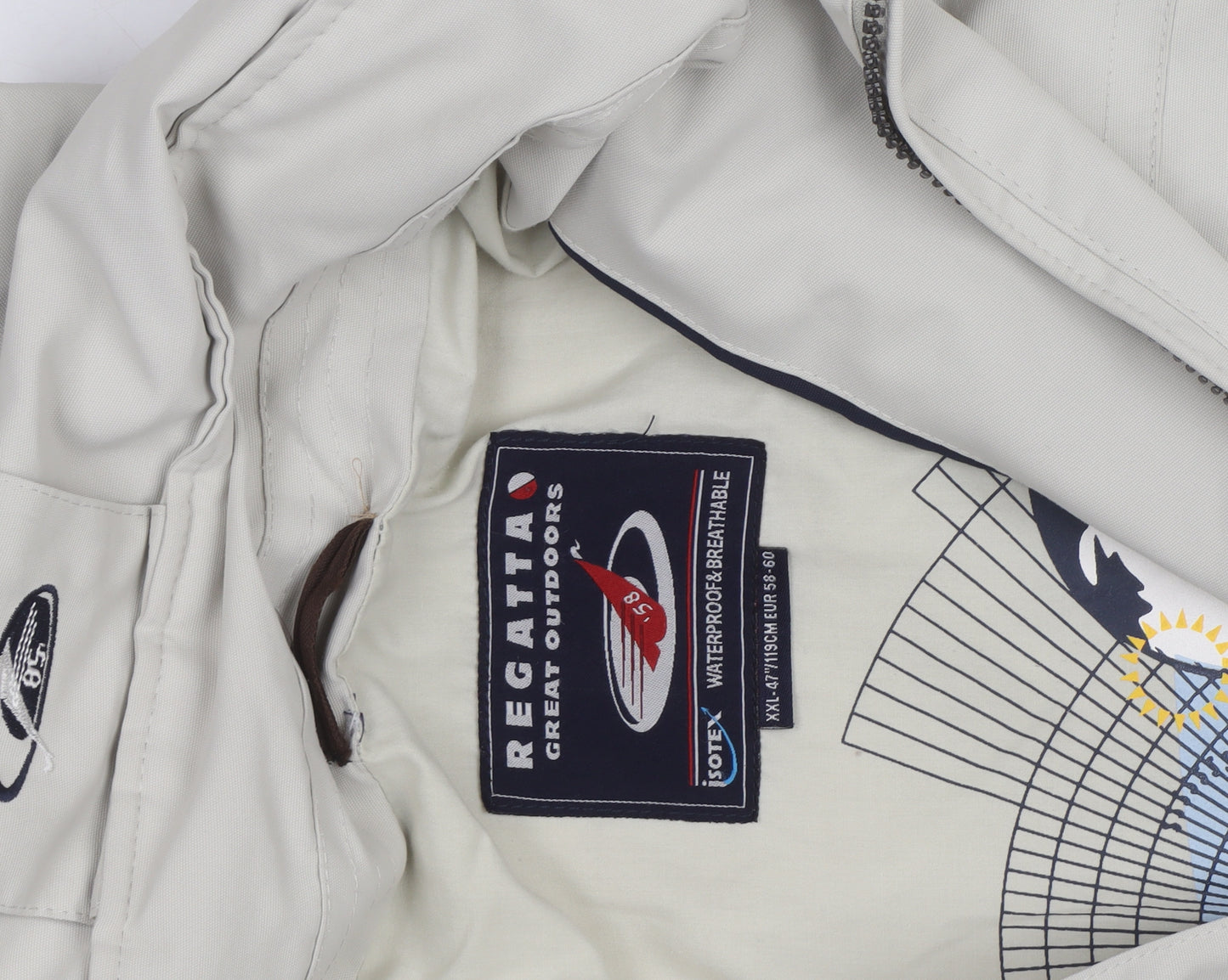 Regatta Men’s Beige Waterproof Hooded Rain Jacket 2XL