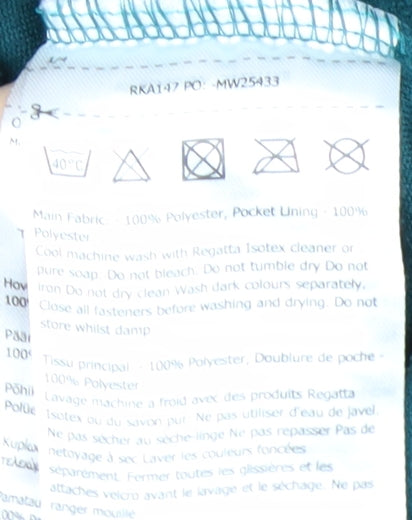 Regatta Great Outdoors Women Teal 1/4 Zip Fleece Sweatshirt UK 18
