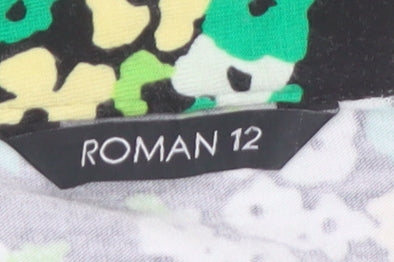 Roman Women’s Multicoloured Floral Tunic Blouse Size 12