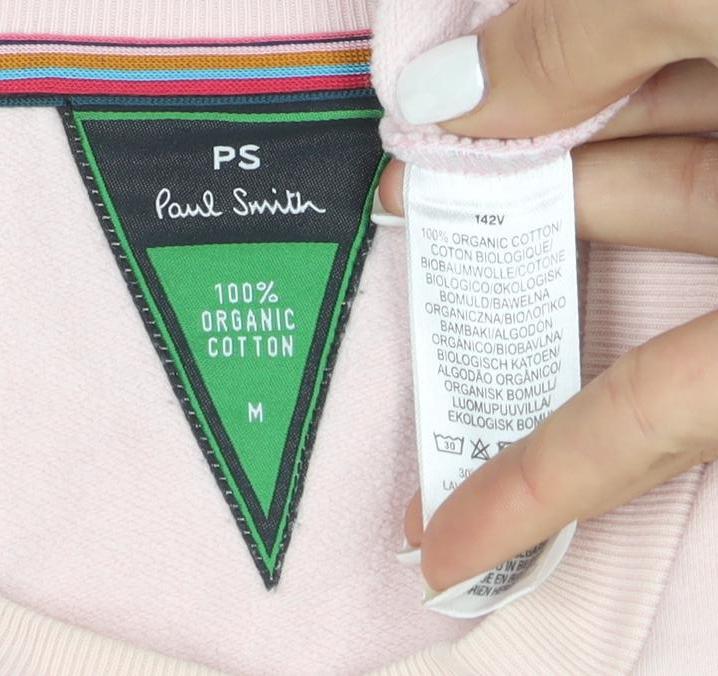Paul Smith Men's Pink Crew Neck Sweatshirt M Cotton Jersey