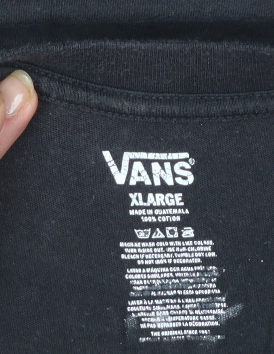 Vans Men's Black Long Sleeve Graphic T-Shirt Size XL