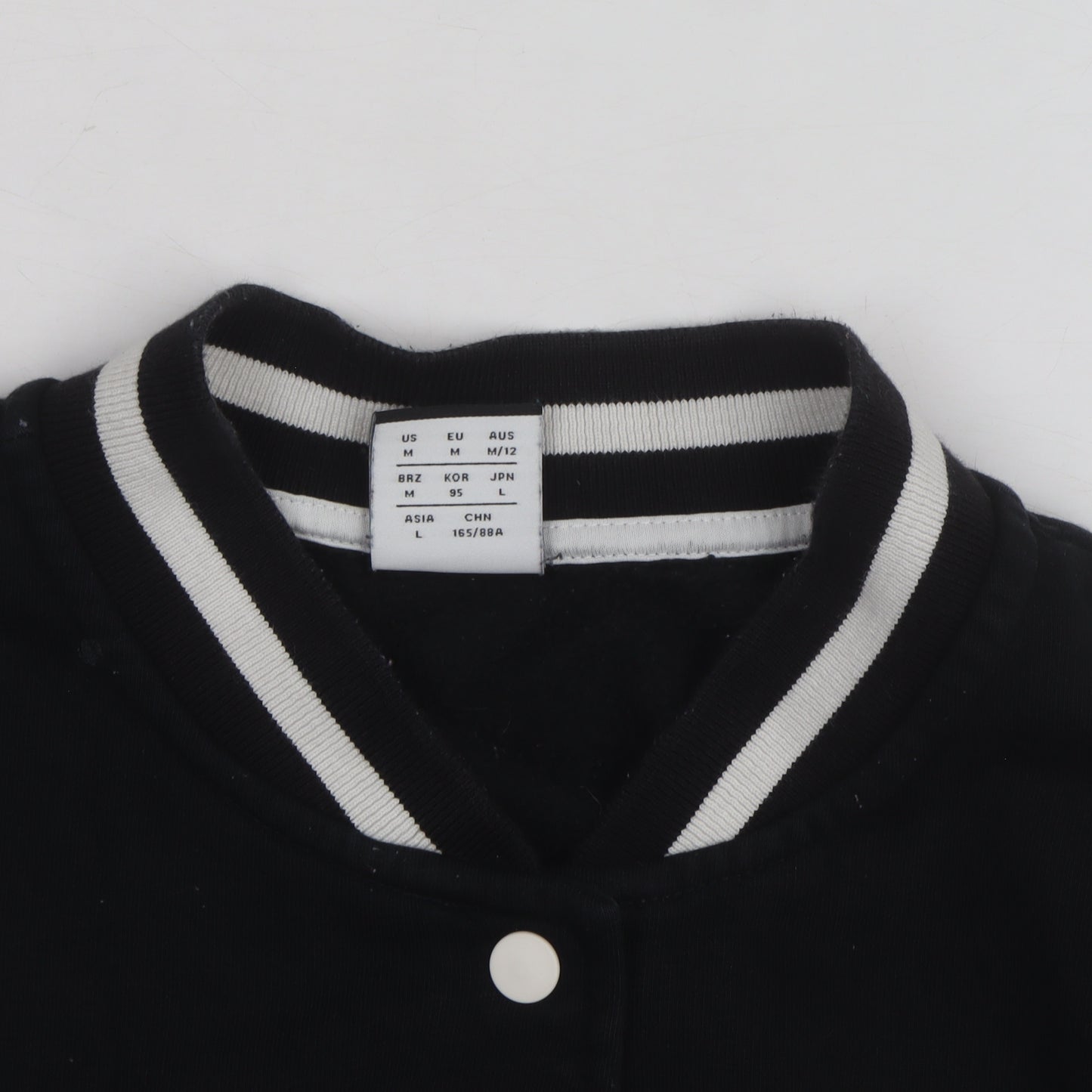 New Balance Men's Black Varsity Jacket M Cotton Blend