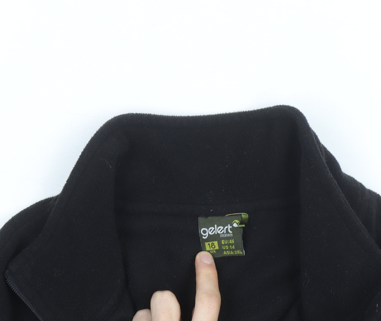 Gelert Women Black Fleece Full Zip Jacket Size 18 Regular Fit