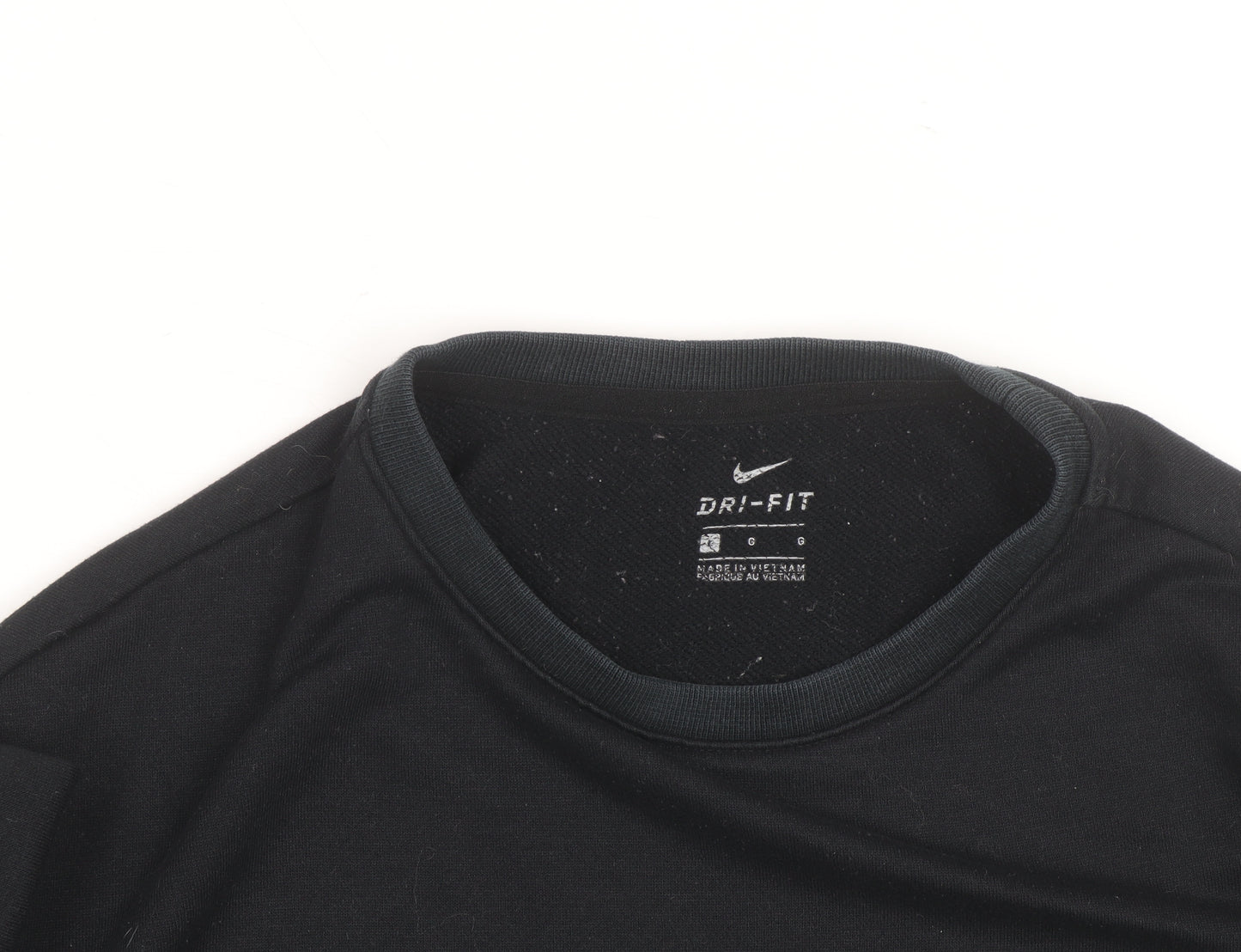 Nike Men's Black Dri-FIT Crew Neck Pullover Sweatshirt L Athletic
