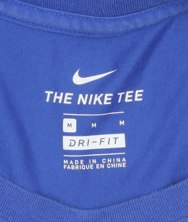 Nike Men's Blue Dri-FIT Graphic Logo T-Shirt M