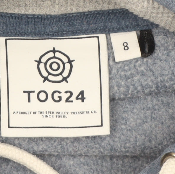 TOG24 Women's Blue Pullover Hoodie Size 8 Cotton Blend
