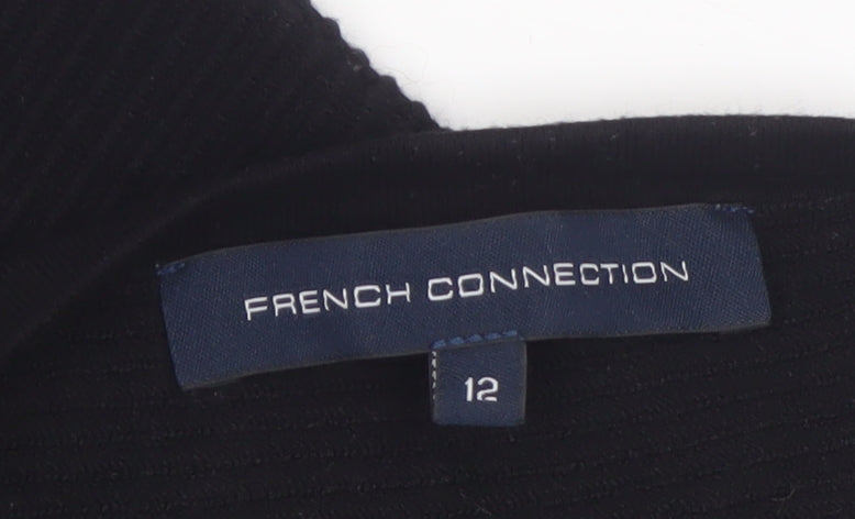 French Connection Women's Black Size 12 Bodycon Knit Dress