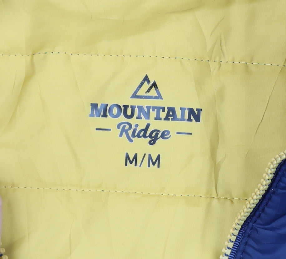 Mountain Ridge Men's Blue Hooded Puffer Jacket M Lined Winter Coat