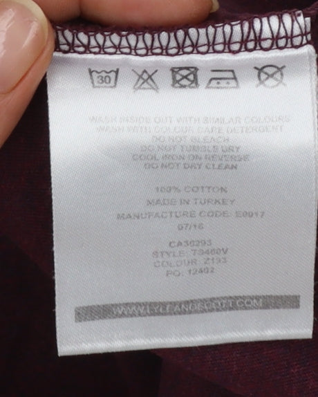 Lyle & Scott Men's Purple XL Cotton Crew Neck T-Shirt