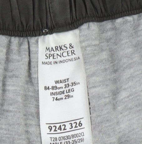 Marks and Spencer Men's Grey Cargo Trousers 33-35in Waist 29in Leg