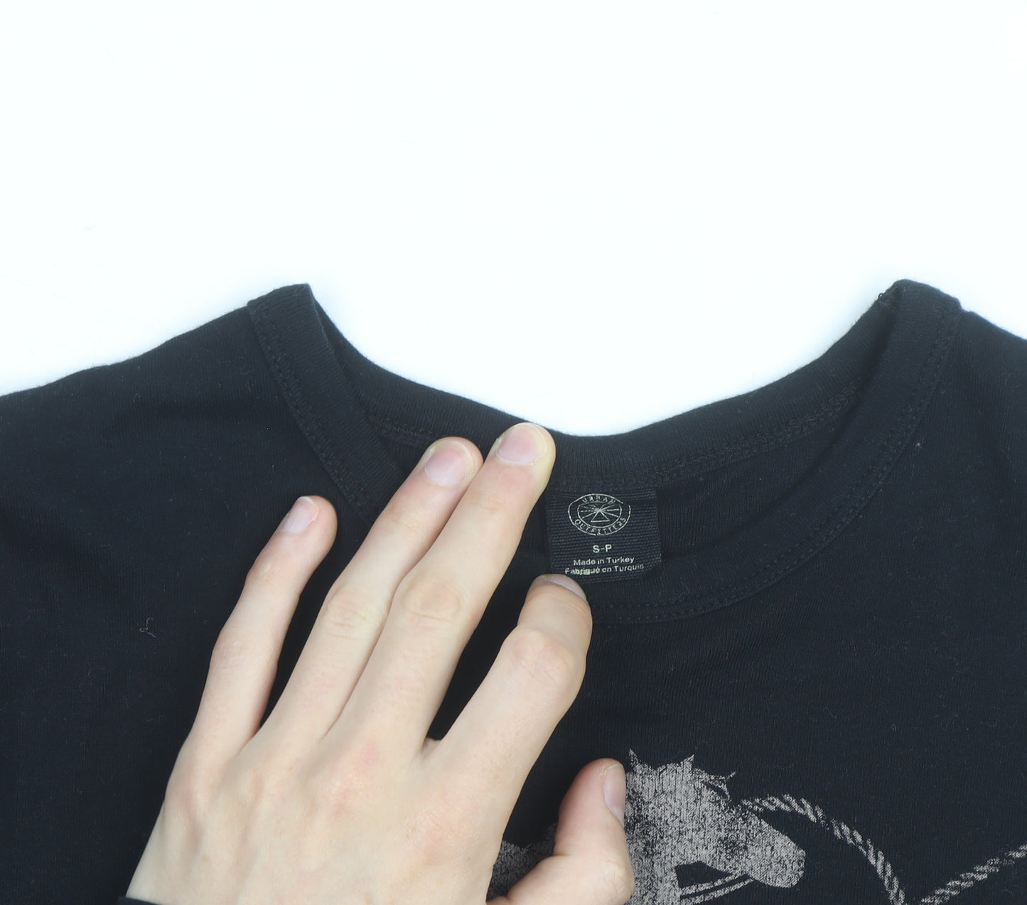 ZARA Women’s Black Cropped Western Rodeo Graphic T-Shirt Size S