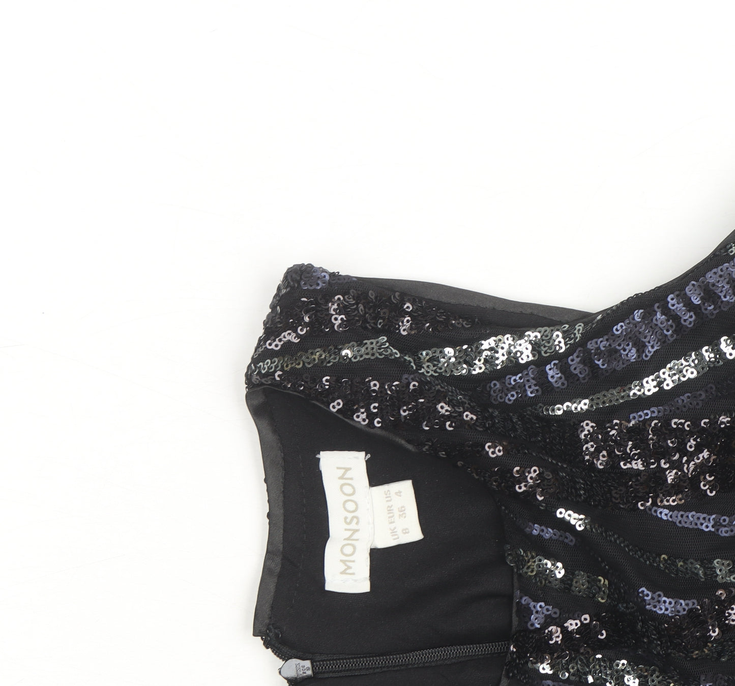 Monsoon Women’s Black Sequin Shift Party Dress Size 8