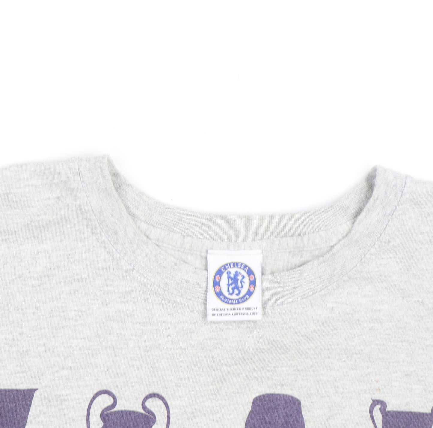 Chelsea FC Men's Grey Cotton Short Sleeve T-Shirt M