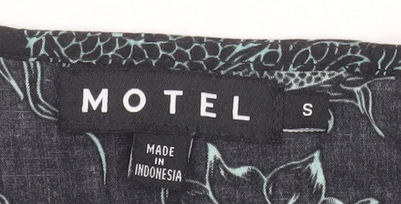 Motel Women’s Black Dragon Print Viscose Camisole Tank Top Size S