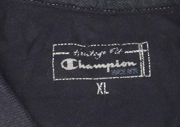 Champion Women's Black XL Polo Shirt Short Sleeve Cotton