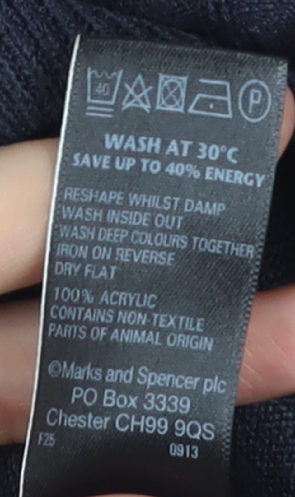 Marks and Spencer Per Una Women's Black Size 16 V-Neck Henley Jumper