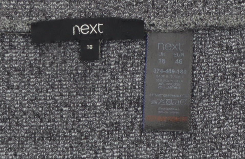 Next Women Grey Size 18 Pencil Knit Skirt