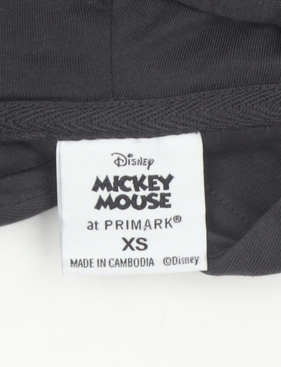 Disney Mickey Mouse Black Hoodie XS Men's Pullover Primark