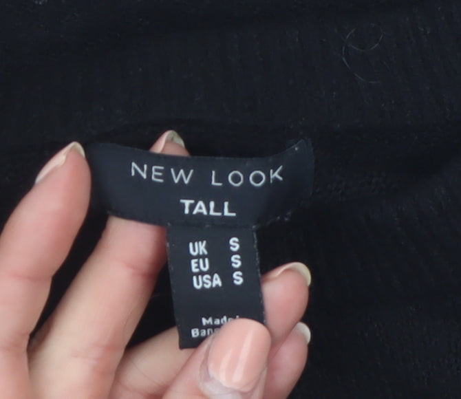 New Look Women’s Black Tall Size S Crew Neck Pullover Jumper