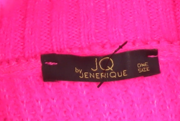 JQ by Jenerique Women's Multicoloured Roll Neck Chunky-Knit Jumper One Size