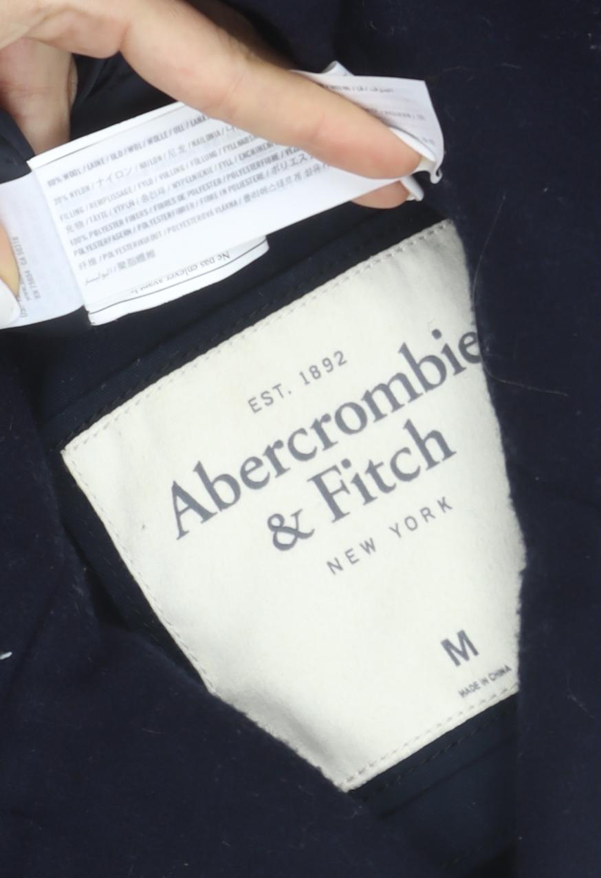 Abercrombie & Fitch Men's Black Wool Pea Coat Size M