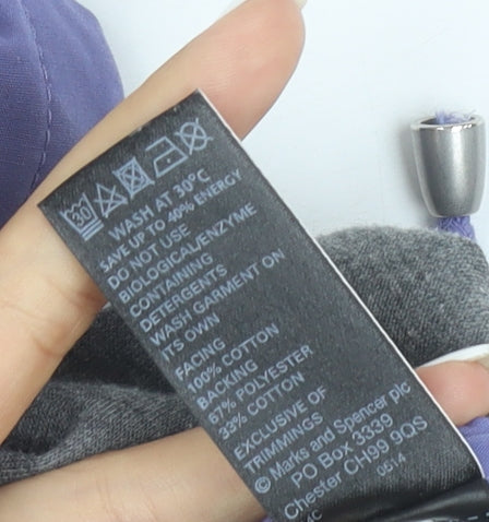 Marks and Spencer Per Una Women Purple Hooded Anorak Jacket Size 16
