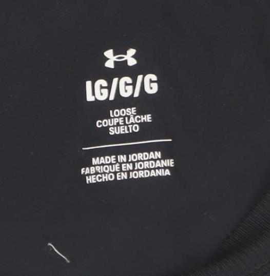 Under Armour Women's Black L Loose Fit Short Sleeve T-Shirt
