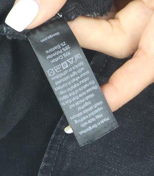 George Women’s Black Denim Jacket Size 22 Plus Classic Casual