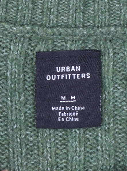 Urban Outfitters Women Green Ribbed Crew Neck Knit Jumper M