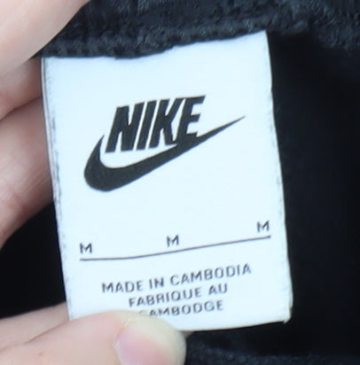Nike Men Black Jogger Sweatpants Medium Regular Fit Fleece