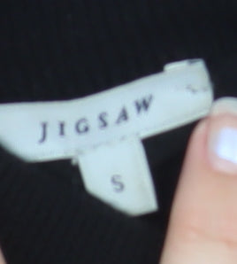 Jigsaw Women’s Black Wool High Neck Jumper Size S
