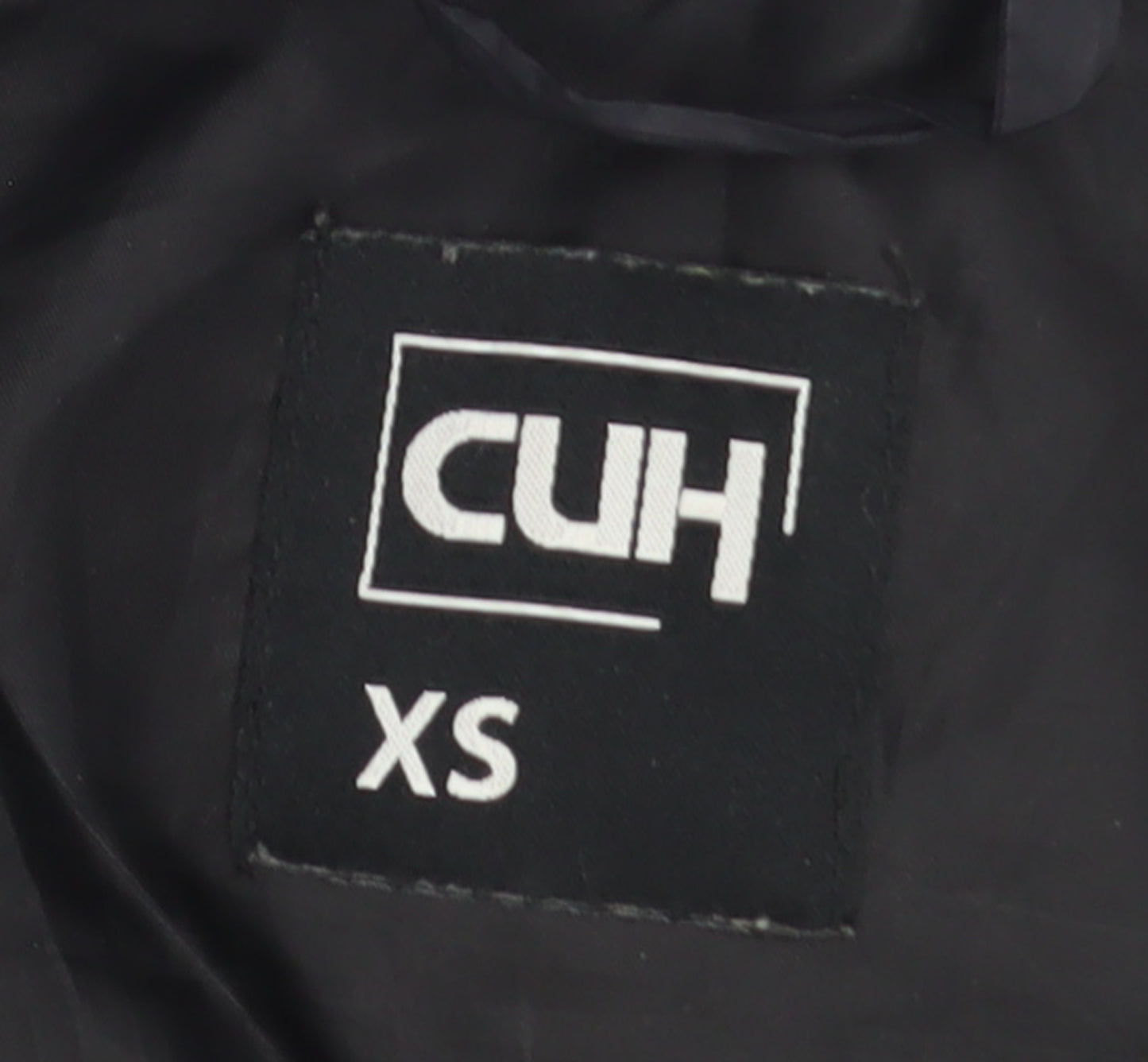 CUH Women's Black XS Puffer Jacket Full Zip Winter Coat