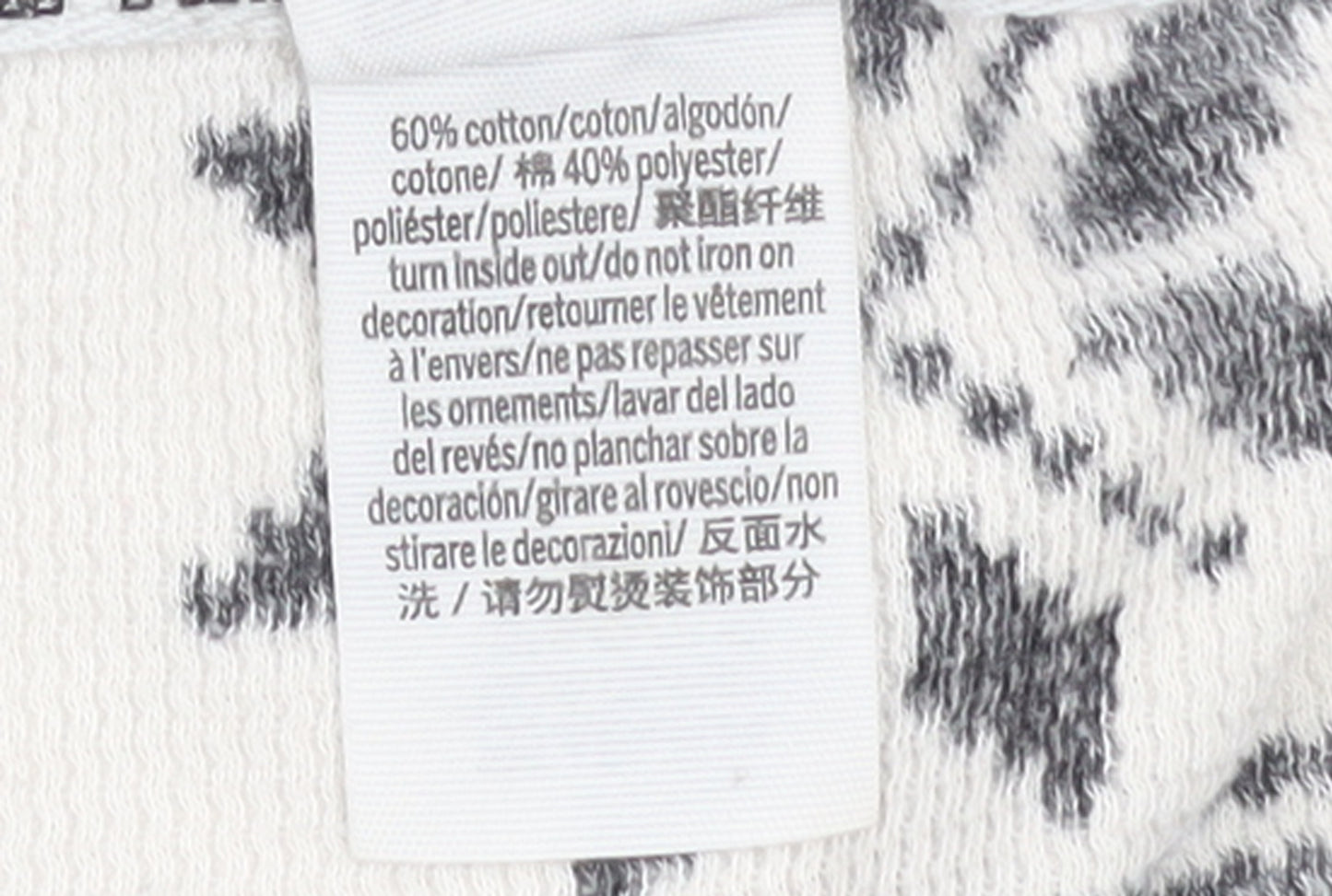 Victoria's Secret PINK Womens Black Fair Isle Long Sleeve Nightshirt S
