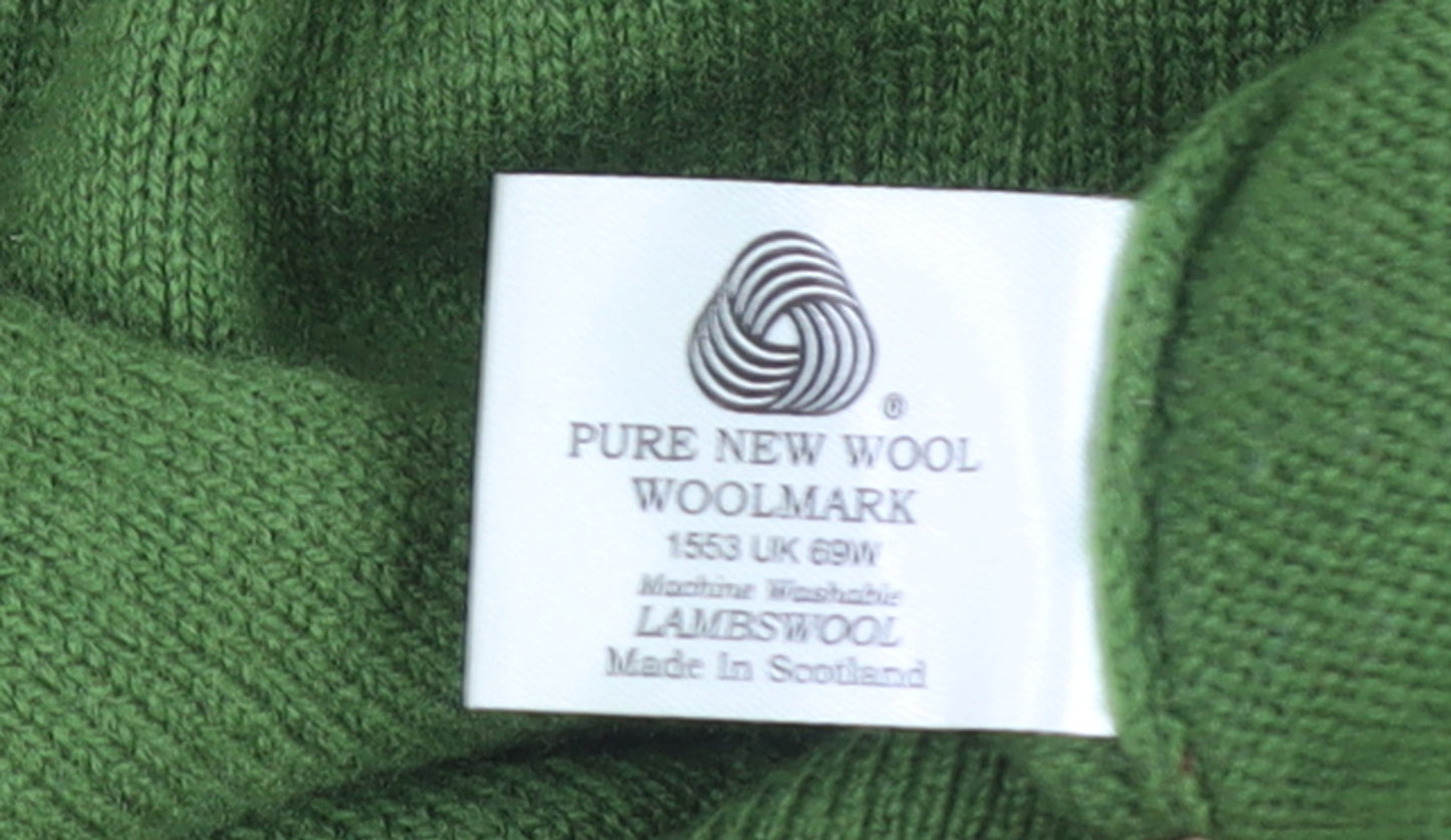 Callaway Men's Green Wool V-Neck Golf Jumper Size S