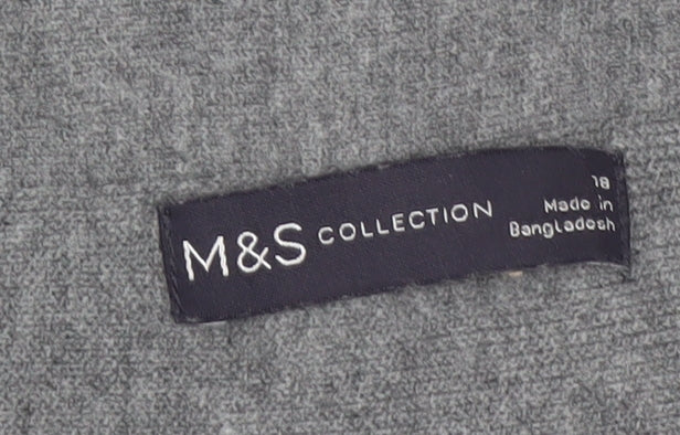 Marks and Spencer Women’s Grey A-Line Knit Midi Skirt Size 18