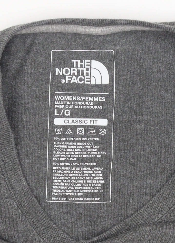 The North Face Womens Grey Classic Fit Short Sleeve T-Shirt L