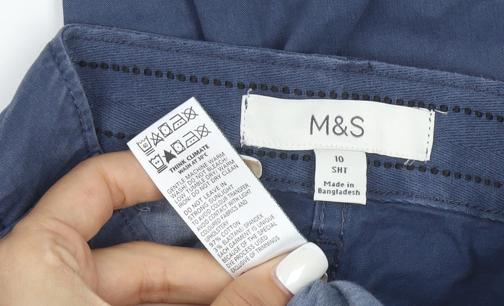 Marks and Spencer Women's Blue Size 10 Chino Trousers