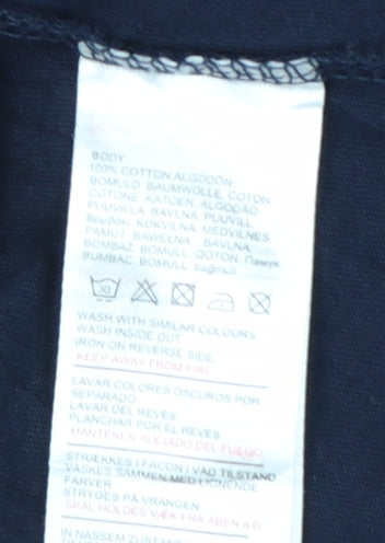 Crosshatch Black Label Men's Navy Blue XL Graphic Cotton T-Shirt