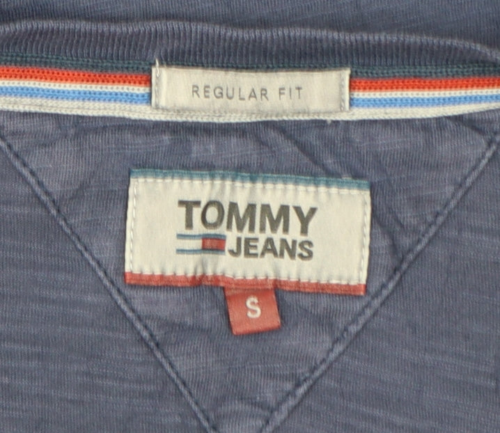 Tommy Jeans Men's Blue Regular Fit Cotton T-Shirt Size S