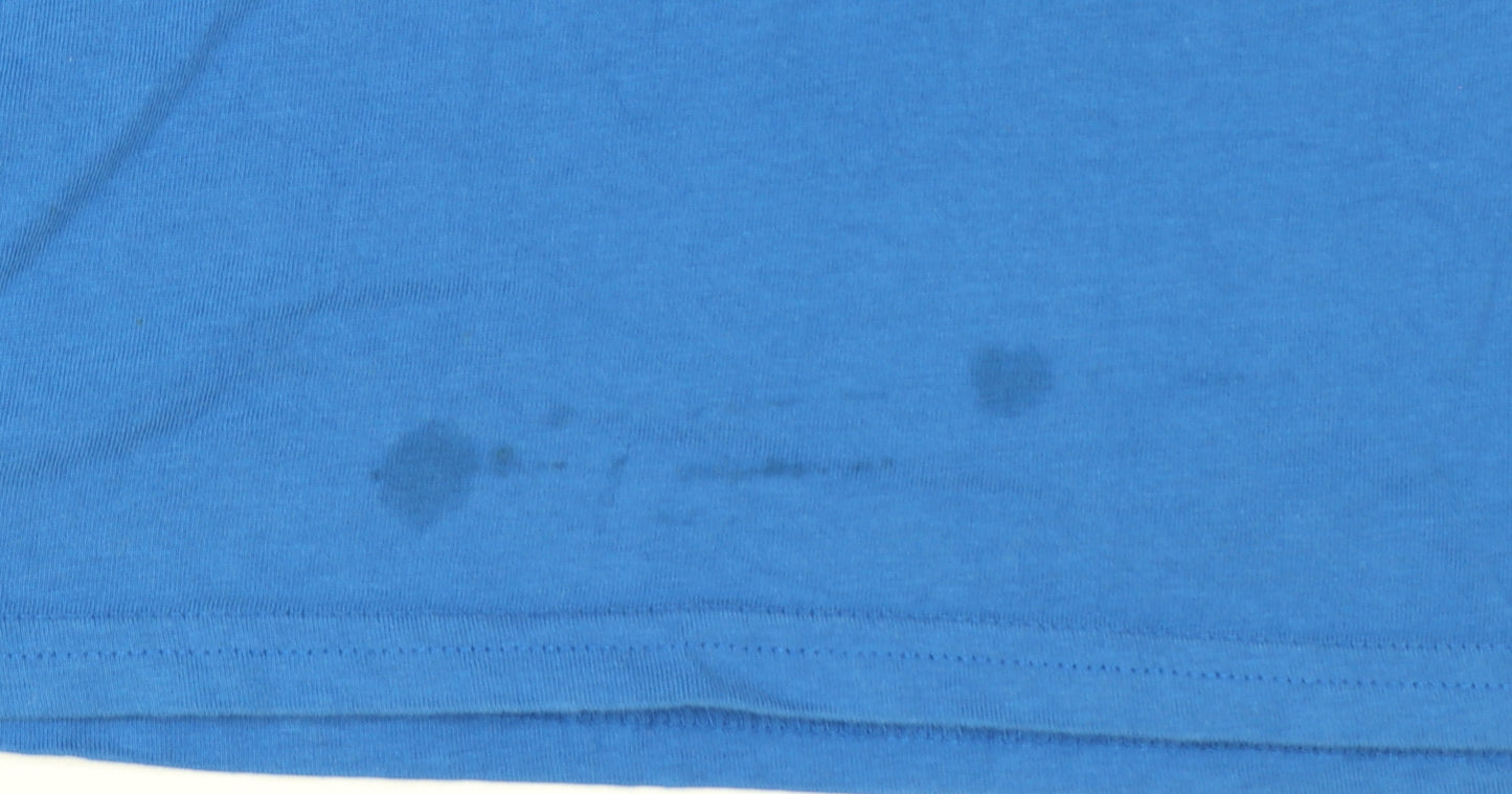 U.S. Polo Assn. Boys Blue Cotton Short Sleeve Logo T-Shirt Size 14 Years