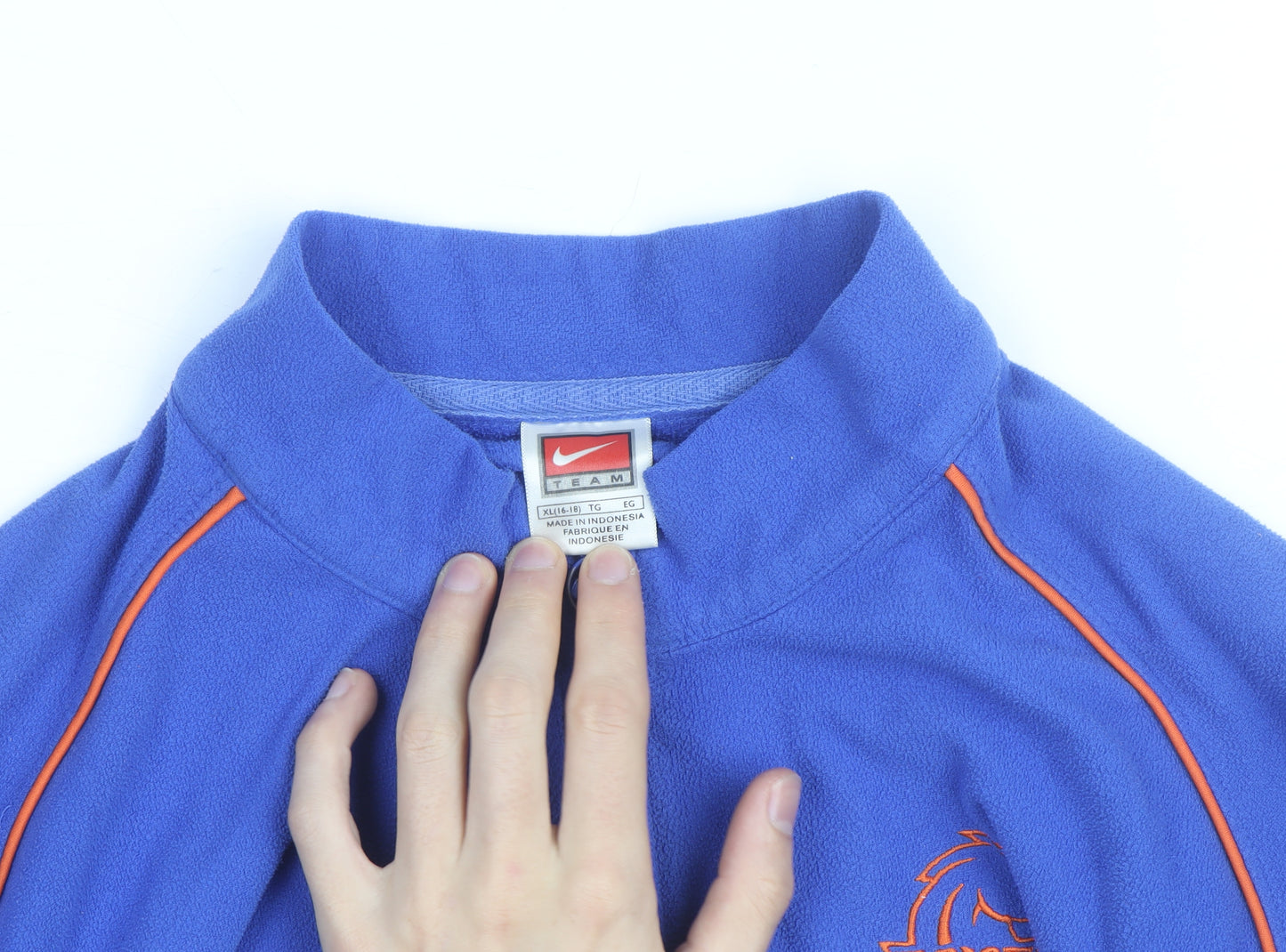 Nike Boys Blue Fleece Track Jacket XL (16) Boise State Team Zip-Up